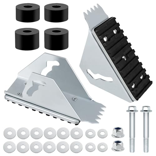 Aluminum Anti-Skid Shoe Kit for Extension Ladders Rubber Padded Feet Extension Ladder Parts Compatible with Werner D1200 D1300 D1700 D1800 Models 2 Pack Ladders Feet Replacement Parts