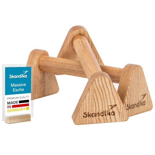 Skandika Vira Barras paralelas | asas de entrenamiento - fabricadas en Alemania, Indoor & outdoor, hasta 150 kg, madera maciza de fresno, peso máximo 150 kg, dimensiones 30×11×12cm