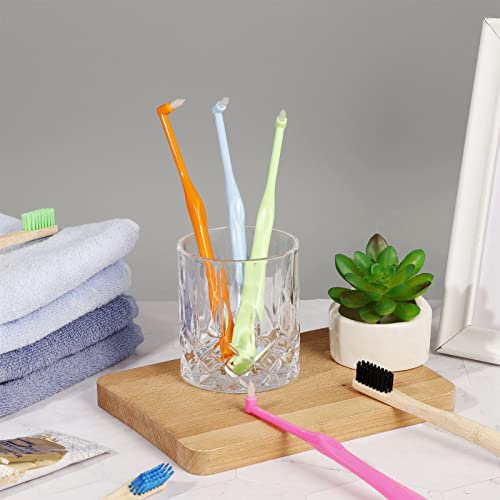 Xinstroe 12 Stück Tuft Zahnbürste, Einbüschelbürste Kleine Zahnbürste Getuftet Weich Büschelzahnbürste Trimm Single Interdental Zwischenraum Bürste