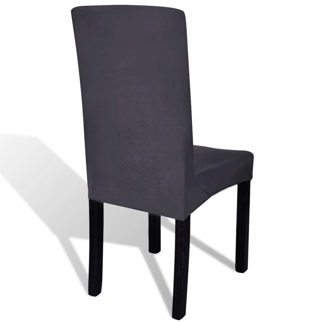 Lot de 4 housses de chaise extensibles pour maison et jardin Anthracite