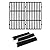 Utheer 7637 Cast Iron Cooking Grid Grate 17.5 x 10.2 Inch,7635 Flavor Bars 15.3 inch for Weber 46010074 Spirit 200 E210 S210 Series Gas Grills, Grill Replacement Parts for Weber 7637 Gas Grills with