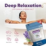 Deep Relaxation Bath Salt 128 Ounces Epsom Salt with Natural Lavender Essential Oil Plus Vitamin C in BPA Free Pouch - Image 4