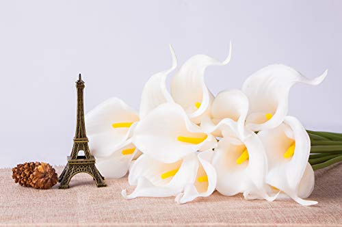 Foraineam Pack Of 30 Calla Lily Artificial Flowers Bridal Wedding Bouquets Home Party Floral Decor Real Touch Fake Flowers #TOP3