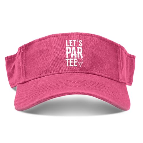 Njan Let'S Par Tee Funny Golf Cap Sun Visors For Men Sun Visor Hat Stylish Golf Cap Pink, One Size-Medium