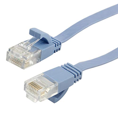 CAT6 ultracienki płaski kabel sieciowy LAN, długość: 50 m (niebieski) produkty sieciowe