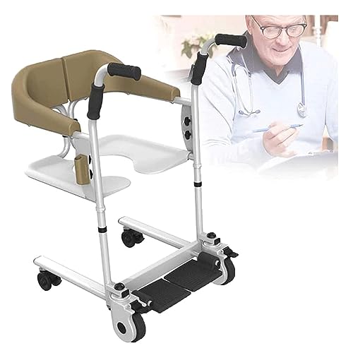 Patient Lift 車椅子 自宅用 ポータブル移動リフト 180°分割シート ベッドサイド Commode バスルームチェア 手動リフト