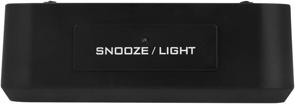 Coverzone Dekoratif Dijital Alarmlı Saat, 12/24 Dönüştürme Gece Görüşlü Yatak Başucu Saati Masa Saati Led Ekran Pilli Çalar Saat 13 x 4.5x 7.5cm (Siyah)