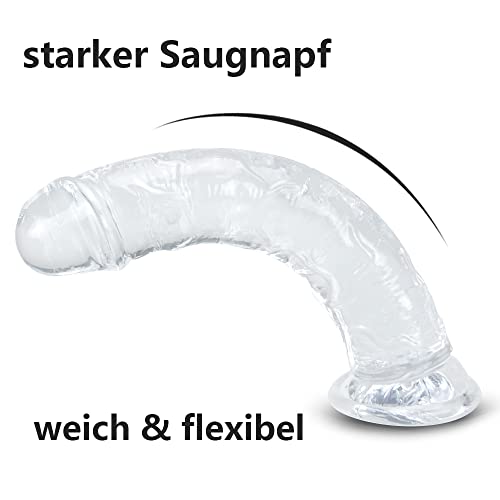 25 * 5 cm Großer Big Dildo Sex Spielzeug Realistischer, Riesendildo Körpersicheres Material Penis mit Saugnapf Groß für Freihändiges Paare Spiel für Frau Oder Männer Sex Toys