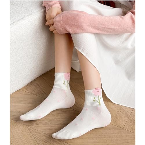 Image of Women Cute Ankle Socks Cotton Mini Crew Athletic Casual Sock for Girls Sneakers