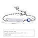 Custom Bracelets for Babies,Infant Bracelets for Newborn Baby Girls with Name, Children Bracelets for Little Girls 1st-6th Birthday Gifts for Girls Jewelry (Silver-evil eye)