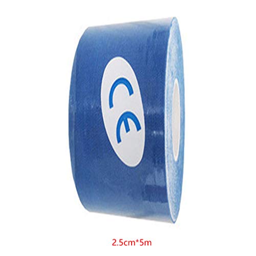 NAYUKY Elastic Tape Muscle Support Sports Adhesive bandage elastic muscle Bandage Gym Fitness Muscle Strap, Dark blue 2.5cmx5m