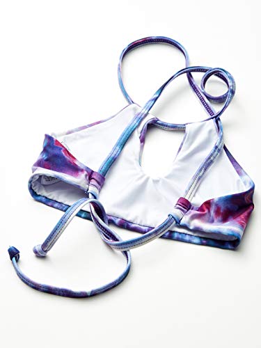 Image of Splendid Girls' Crisscross High Neck Bikini Top & Retro Bottom Swimsuit Set