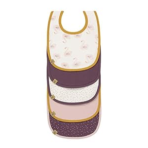 LÄSSIG Baby slabbetje set (5 stuks) klittenbandsluiting katoen waterdicht / Value Pack Bib, Little Water