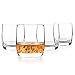 Luxbe - Scotch & Whiskey Crystal Glasses 10.1-ounce, Set of 4-100% Hand Blown Lead-free - Barware Old Fashioned Cocktail Glass Cups - Elegant, Liquor or Bourbon Tumblers