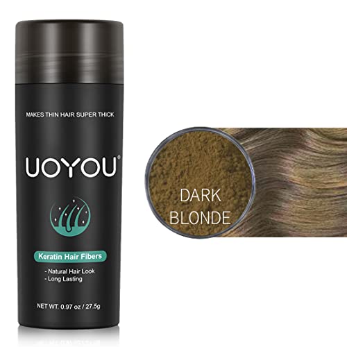 UOYOU DARK BLONDE Hair Fibres for Thinning Hair 27.5g Bottle, Dark Blonde (Bottle Only Pack), 27.5 g (Pack of 1) - Image 2