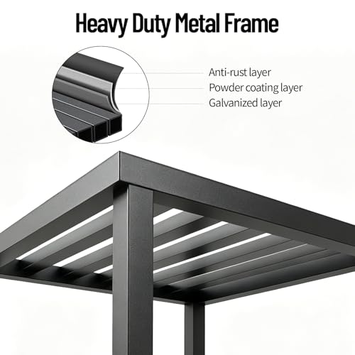Plant Stand Outdoor Indoor, 16 Inch Large Plant Stand Outdoor Heavy Duty by LLAXERGU - Used condition - Image 4