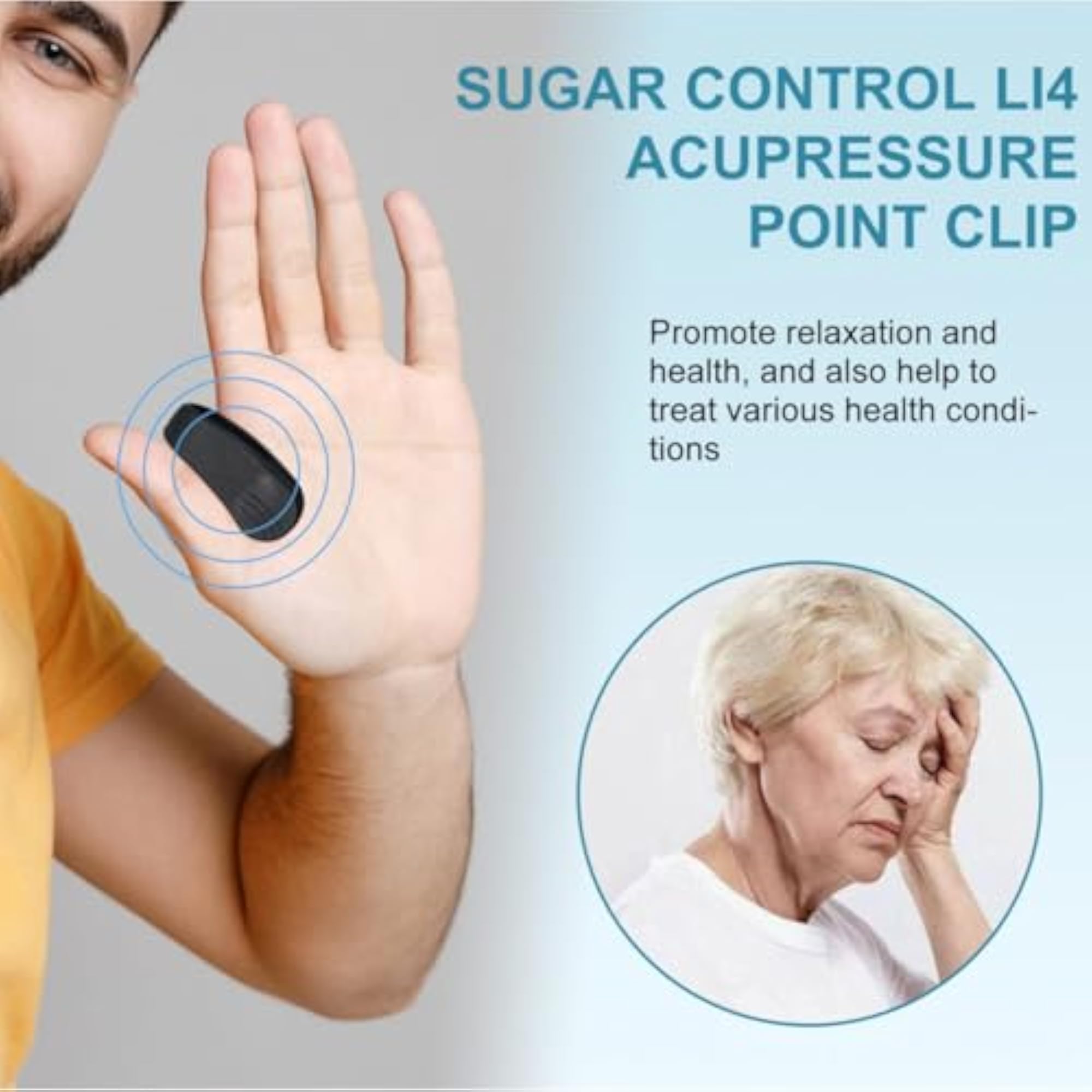 Sugar Control Acupressure Clip, Pack of 2