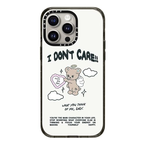 Coque iPhone 15 Pro Max antichoc CASETiFY ours noir transparent
