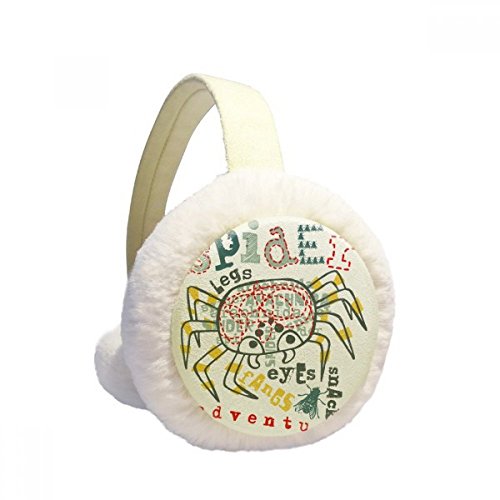 Orejeras de invierno regalo original de felpa plegable diseño araña del mundo