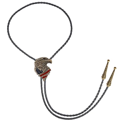 Image of Jeilwiy Bolo Tie for Men, Western Bolero Tie Cowboy Ties Native American Cowgirl Bolo Tie Accessories for Men Women