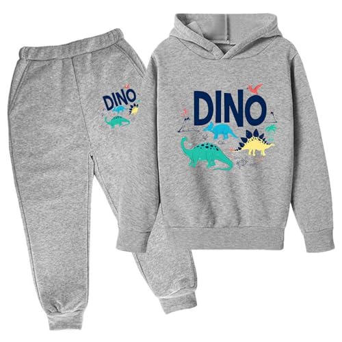 Conjunto de sudadera con capucha infantil y pantalón abrigado con estampado moderno casual 1