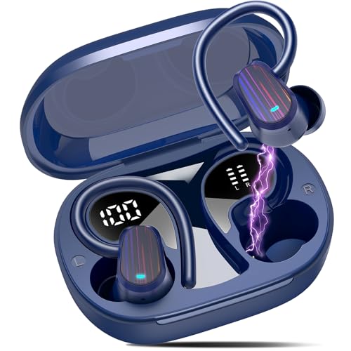 Cuffie Bluetooth Sport OYIB 2025 – Bluetooth 5.4, Stereo 3D HiFi, 50 Ore Di Batteria, IP7 Impermeabili, Cancellazione Rumore CVC 8.0
