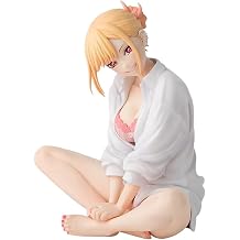 Kitagawa Marin Figure Sitting Anime Girl Marin Kitagawa Action Figures Collection Model Statue Cute Desktop Ornament,12cm