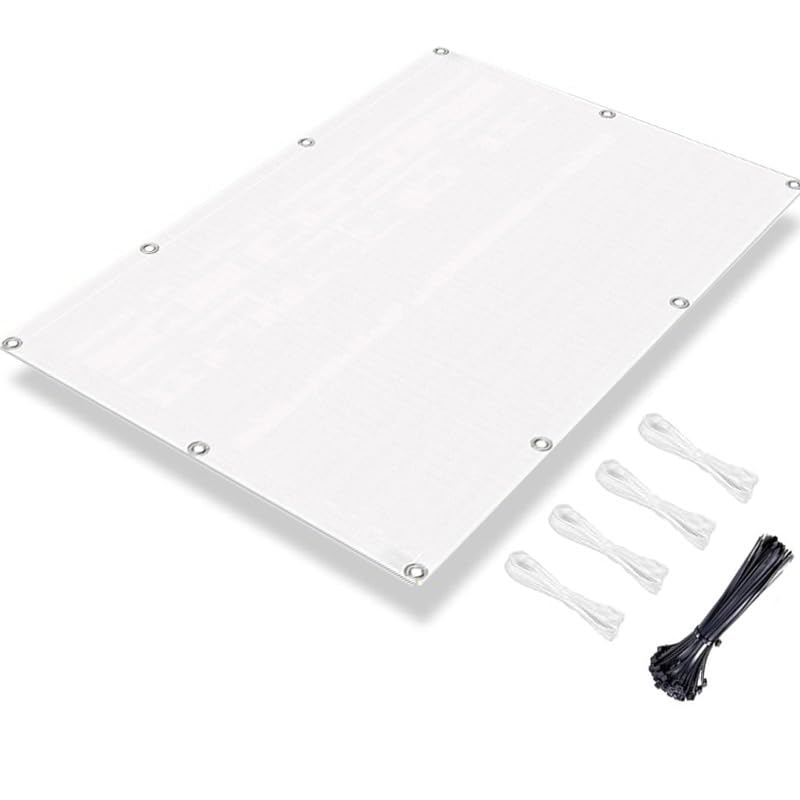 Voile d'ombrage pour balcon et patio étanche blanc 1.3x3.3m