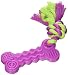 Ethical Pets Lil Spots Rubber Bone with Rope Puppy and Small Dog Toy