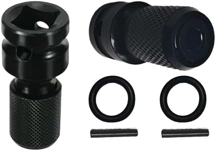 1/2-inch square drive to 1/4-inch hexagon socket adapter conversion chuck adapter, for electric and pneumatic impact wrenches, impact drills and ratchet wrenches (2pcs)