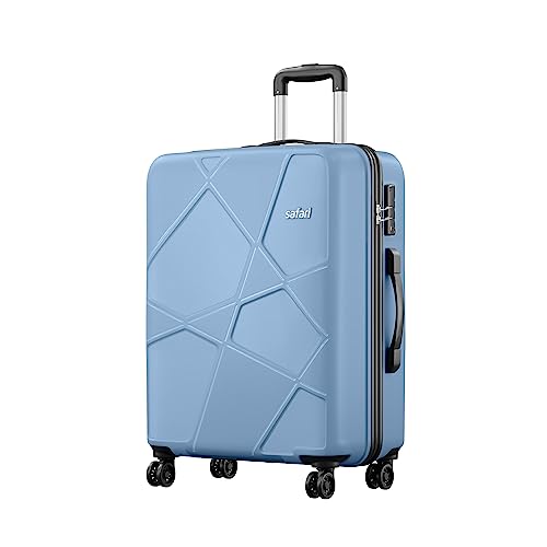 Safari Pentagon Plus, TSA Lock, 8 Wheel, Hardside Large Size Check-in Luggage Slate Blue Color 75cm