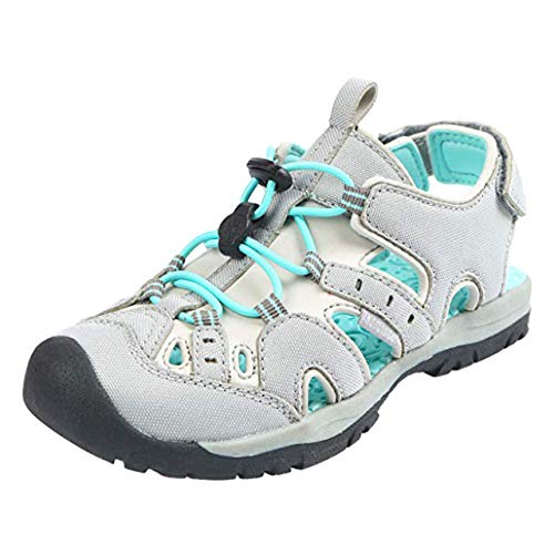 Northside Kid's Burke SE Sandal; Toddler Size: 6 M US - Gray/Aqua; with a waterproof wet dry bag