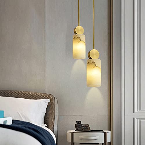 Lustre suspension marbre E14 réglable style industriel moderne