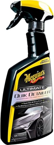 Meguiar’s G201024EU Ultimate Quik Detailer 709 ml zur Verbesserung von Glanz, Glätte und Wachs-Schutz – Inklusive 1 Supreme Shine Mikrofasertuch zur Autopflege