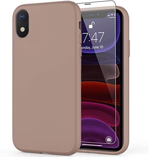 DEENAKIN iPhone Xr Case with Screen Protector,Soft Liquid Silicone Gel Rubber Bumper Cover,Slim Fit Shockproof Protective Phone Case for iPhone Xr Light Brown DEENAKIN iPhone Xr Case with Screen Protector,Soft Liquid Silicone Gel Rubber Bumper Cover,Slim Fit Shockproof Protective Phone Case for iPhone Xr Light Brown