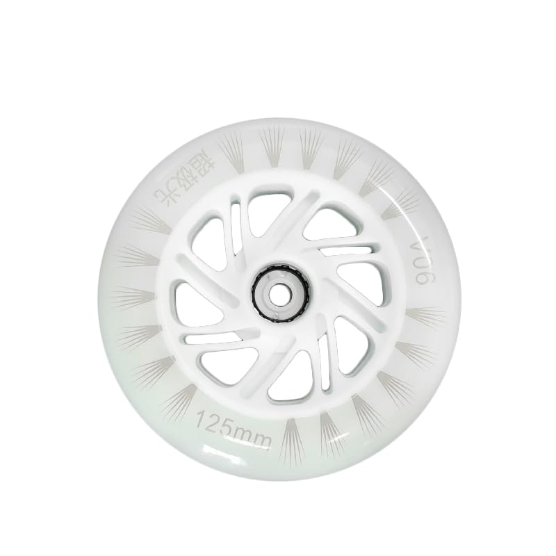 Clignotant Quad Roller 90A 125mm * 24mm roues de patinage de vitesse en ligne haute luminosité Flash brillance colle pneu de patinage 125 roue de vitesse 6 pièces/ensemble Skate Wheels(Colorful Bearin