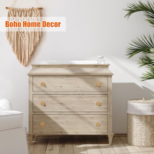 Image of ANPHSIN 12 Pack Boho Wood Dresser Drawer Knobs