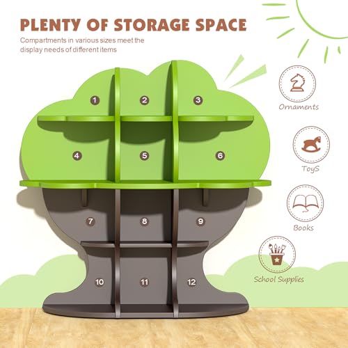 Tree-Kids-Bookshelf-Toddler-Bookcase-4-Tier-Baby-Book-Rack-Children-Toy-Storage-Organizer-Wood-Display-Shelf-for-Nursery-Playroom-Bedroom-Classroom-School-Homeschooling-Boy-Girls-Gift-green-tree Tree Kids Bookshelf Toddler Bookcase 4 Tier Baby Book Rack Children Toy Storage Organizer Wood Display Shelf for Nursery Playroom Bedroom Classroom School Homeschooling Boy Girls Gift green tree
