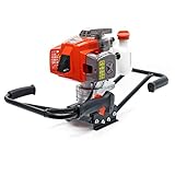 WilTec Taladro de Tierra Ahoyador para 2 Personas Motor 63cc 3CV 2.2kW Gasolina Plantador Cavahoyos Jardín