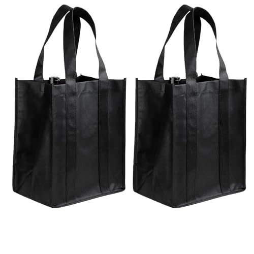2PCS Sac à Bouteilles vin Sac-Transporte 6 Eau ou vin Rouge Bouteilles Sac des Courses idéal pour Faire Les Courses et emporter Les Bouteilles vides