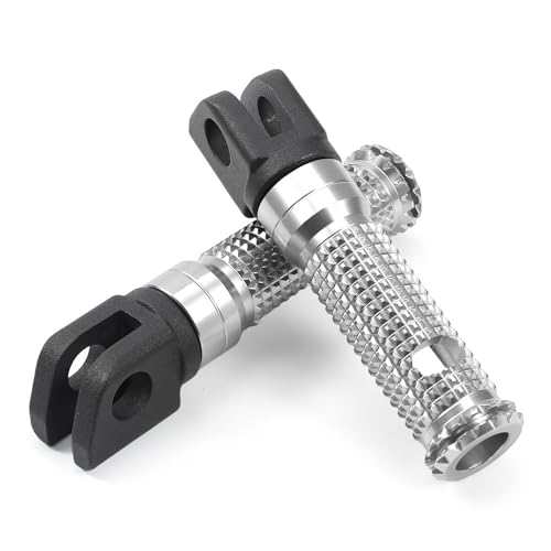 Motorrad-Fußrasten Vorne, für Kawasaki Concours 14 2008-2023, Aluminium-Fußrasten, Fußrastenpolster, rutschfeste Fußrasten, Pedale, Zubehör,Silver