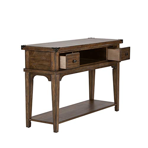 Pemberly Row Traditional Metal Sofa Table In Light Brown #TOP3