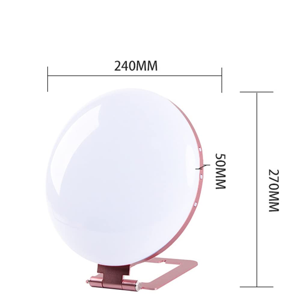 Lampe De Luminothérapie, 10000Lux Lampe Lumière Du Jour, Avec 3 Modes De Couleur 5 Niveaux De Luminosité & Gradation En Continu, Spectre Complet Lampes Tristes Pour Dépression,Rose