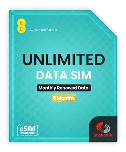 EE Unlimited Data SIM – Uncapped 5G Speeds – Preloaded for...