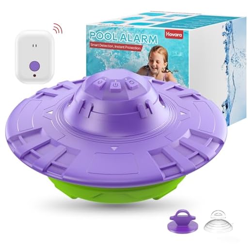 Pool Alarm, Floating Pool Safety Alarms for Inground & Above Ground Pools – Loud 110dB Alert, Adjustable Sensitivity, Protection for Kids & Pets (Purple+Green)