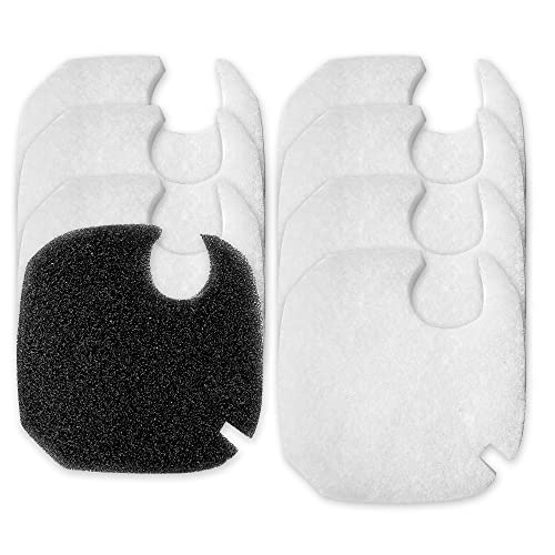 AMOSIJOY 8Pcs Replacement Canister Filter Pads, 2 White and 1 Coarse Filter Pads Compatible with 172/225/265GPH Aquarium External Filter (for 172/225/265GPH)