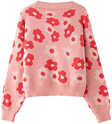 Womens Y2K Long Sleeve Loose Cardigan Sweater V Neck Knitted Cardigan Buttons Sweaters Tops 5 Womens Y2K Long Sleeve Loose Cardigan Sweater V Neck Knitted Cardigan Buttons Sweaters Tops