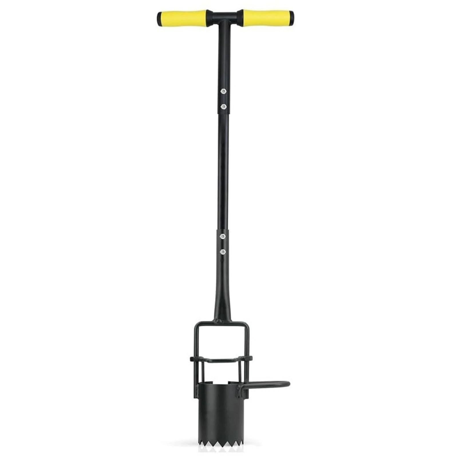 Strumenti for piantare Piantatrice di bulbi for trapiantatrice da giardino di dimensioni compatte in acciaio al carbonio for giardinaggio su prato