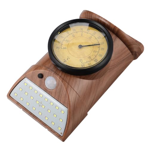 GANAZONO Luz Solar Exterior Sensor Movimiento Termómetro y Aplique Pared para Jardín Patio