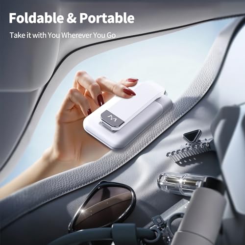 Image of iWALK Magnetic Cell Phone Stand for Desk, Angle and Height Adjustable Mobile Phone Holder, Foldable Magnet Stand for iPhone 17 16 15 14 13 12 Pro Max and iPad, Cell Phone Holder for Samsung, White